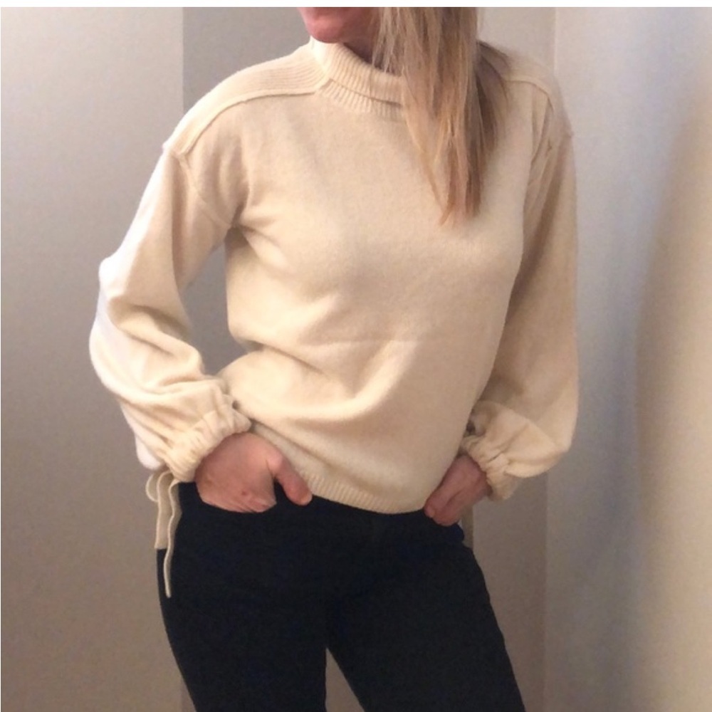 BCBGMaxAzria Cream Turtleneck Sweater - Picture 1 of 6